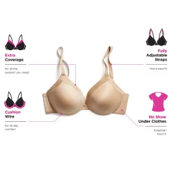 Maidenform Comfort Devotion Extra Coverage Shaping Underwire Bra 9436 -White Mark Shop 11679880 fpx