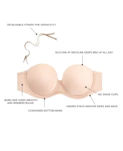 Wacoal Red Carpet Full Figure Underwire Strapless Bra 854119, Up To I Cup -White Mark Shop 12073328 fpx
