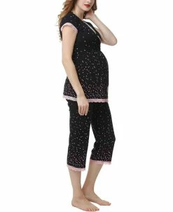 Kimi + Kai Kimi & Kai Joyce Maternity Nursing Pajama Set -White Mark Shop 13749754 fpx