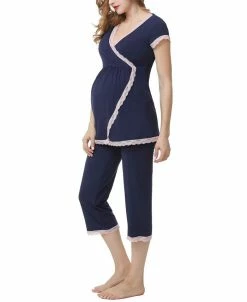 Kimi + Kai Kimi & Kai Cindy Maternity Nursing Pajama Set 13 Kimi + Kai Kimi & Kai Cindy Maternity Nursing Pajama Set -White Mark Shop 13749787 fpx