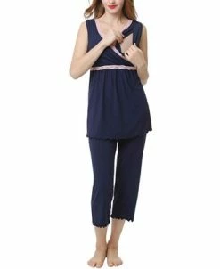 Kimi + Kai Kimi & Kai Penny Maternity Nursing Pajama Set -White Mark Shop 13749806 fpx