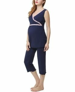 Kimi + Kai Kimi & Kai Penny Maternity Nursing Pajama Set -White Mark Shop 13749808 fpx
