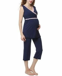 Kimi + Kai Kimi & Kai Penny Maternity Nursing Pajama Set -White Mark Shop 13749809 fpx