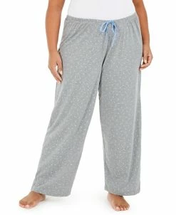 Hue Womens Plus Size Sleepwell Printed Knit Pajama Pant Made With Temperature Regulating Technology