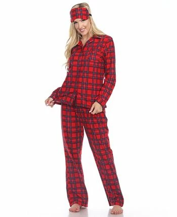White Mark 3-Piece Cozy Pajama Set 2 White Mark 3-Piece Cozy Pajama Set - Image 2