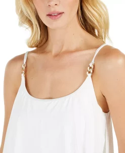 Michael Kors Layered Underwire Tankini Top -White Mark Shop 15203921 fpx