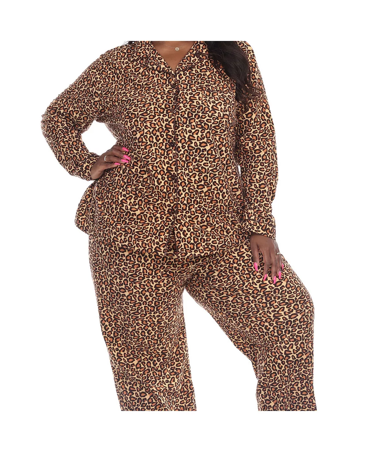 White Mark Plus Size 3-Piece Pajama Set 7 White Mark Plus Size 3-Piece Pajama Set - Image 7
