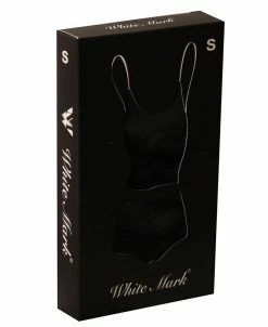 White Mark Satin Cami And Shorts Pajama Set -White Mark Shop 15764213 fpx