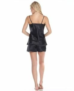 White Mark Satin Cami And Shorts Pajama Set -White Mark Shop 15764215 fpx
