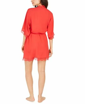 INC International Concepts Lace Trim Short Robe, Created For Macy's 2 INC International Concepts Lace Trim Short Robe, Created For Macy's - Image 2