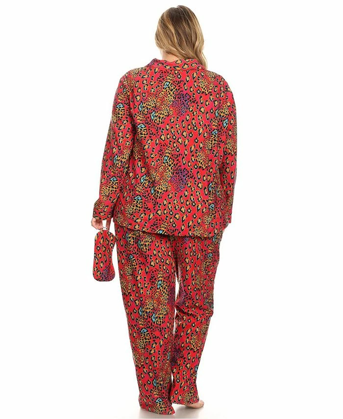 White Mark Plus Size 3-Piece Pajama Set 4 White Mark Plus Size 3-Piece Pajama Set - Image 4