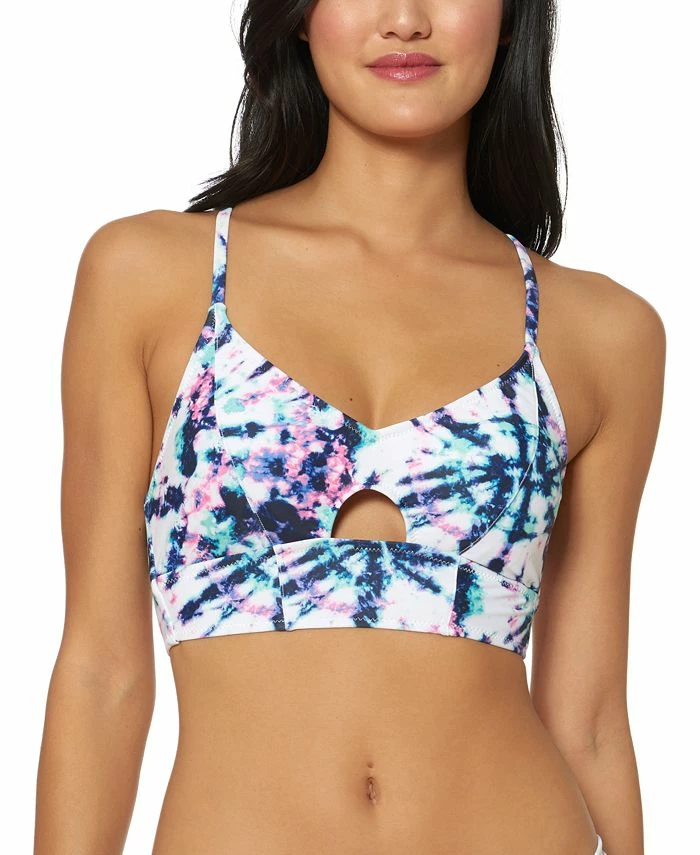 Jessica Simpson Tie-Dyed Cross-Back Cutout Bikini Top 1 Jessica Simpson Tie-Dyed Cross-Back Cutout Bikini Top