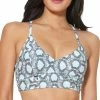 Jessica Simpson Ke-Print Bralette Bikini Top