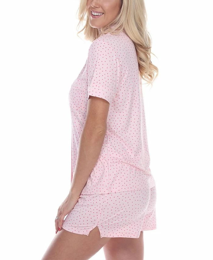 White Mark Short Sleeve Pajama Set 4 White Mark Short Sleeve Pajama Set - Image 4