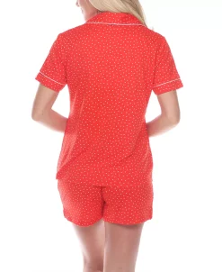 White Mark Short Sleeve Pajama Set 10 White Mark Short Sleeve Pajama Set -White Mark Shop 17454951 fpx