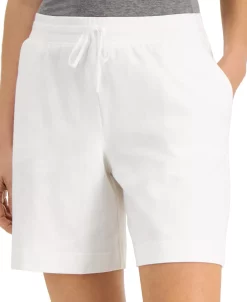 Karen Scott Pull-On Knit Shorts, Created For Macy's -White Mark Shop 17864865 fpx