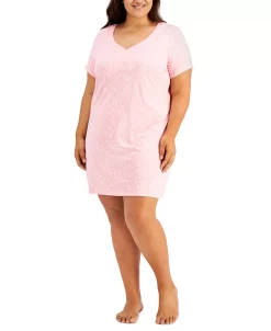 Charter Club The Everyday Cotton Plus Size Sleep Shirt, Created For Macy's 6 Charter Club The Everyday Cotton Plus Size Sleep Shirt, Created For Macy's -White Mark Shop 17881022 fpx