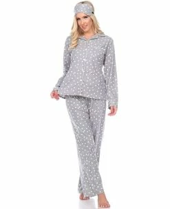White Mark Omen's Pajama Set, 3 Piece