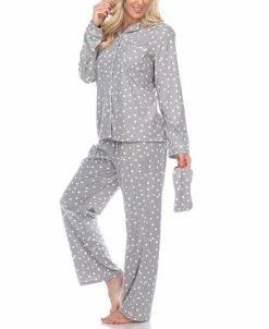 White Mark Omen's Pajama Set, 3 Piece -White Mark Shop 18043053 fpx