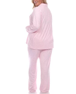 White Mark Omen's Plus Size Pajama Set, 2 Piece -White Mark Shop 18043274 fpx