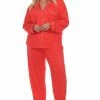 White Mark Omen's Plus Size Pajama Set, 2 Piece