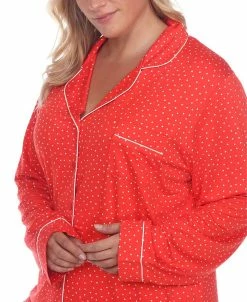 White Mark Omen's Plus Size Pajama Set, 2 Piece -White Mark Shop 18043286 fpx