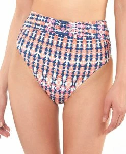 Jessica Simpson Laguna Beach High-Waist Belted Bikini Bottoms