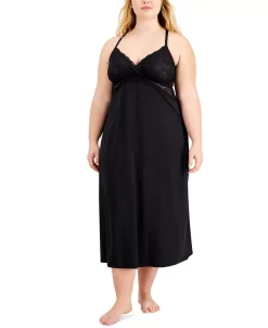 INC International Concepts Plus Size Lace Chemise Nightgown, Created For Macy's
