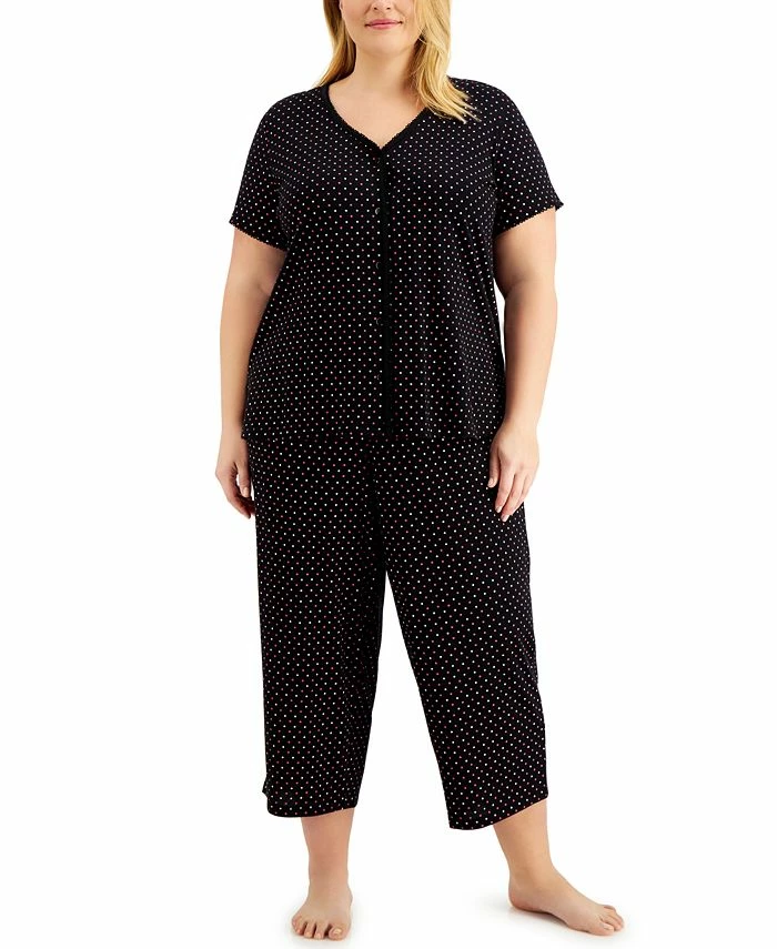 Charter Club The Everyday Cotton Plus Size Capri Pajamas Set, Created For Macy's 1 Charter Club The Everyday Cotton Plus Size Capri Pajamas Set, Created For Macy's