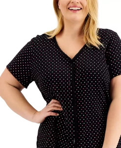 Charter Club The Everyday Cotton Plus Size Capri Pajamas Set, Created For Macy's 7 Charter Club The Everyday Cotton Plus Size Capri Pajamas Set, Created For Macy's -White Mark Shop 18374276 fpx