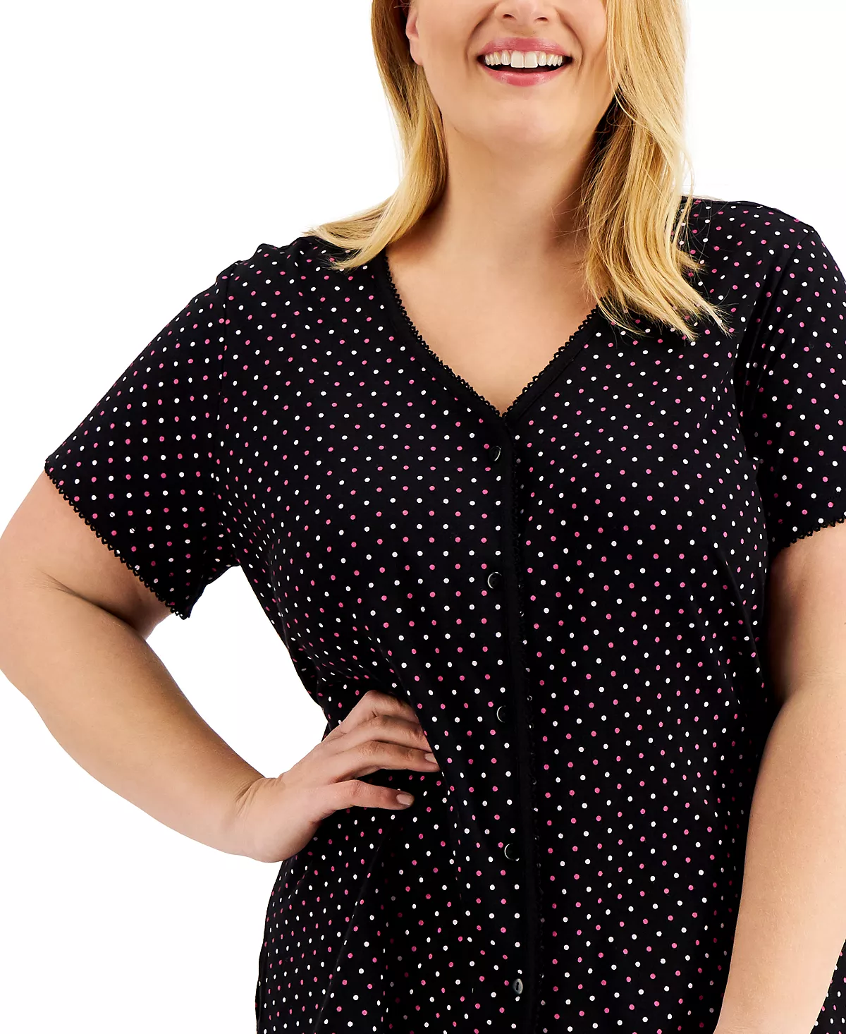 Charter Club The Everyday Cotton Plus Size Capri Pajamas Set, Created For Macy's 3 Charter Club The Everyday Cotton Plus Size Capri Pajamas Set, Created For Macy's - Image 3