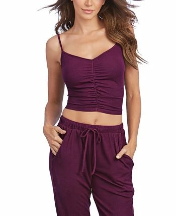 Dreamgirl Women's Soft Rib-Knit Jersey 2-Piece Camisole And Jogger Pants Pajama Set 3 Dreamgirl Women's Soft Rib-Knit Jersey 2-Piece Camisole And Jogger Pants Pajama Set - Image 3