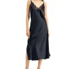 INC International Concepts Lace-Trim Long Satin Lingerie Nightgown, Created For Macy's