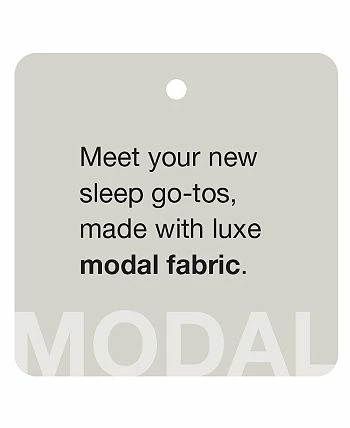 Alfani Ultra Soft Modal Top & Shorts Pajama Set, Created For Macy's 2 Alfani Ultra Soft Modal Top & Shorts Pajama Set, Created For Macy's - Image 2