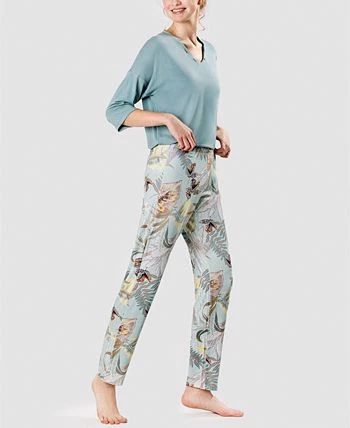MOOD Pajamas Women's Ultra Soft Caribbean Flowers Pajama Set 2 MOOD Pajamas Women's Ultra Soft Caribbean Flowers Pajama Set - Image 2