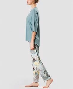 MOOD Pajamas Women's Ultra Soft Caribbean Flowers Pajama Set 7 MOOD Pajamas Women's Ultra Soft Caribbean Flowers Pajama Set -White Mark Shop 18834010 fpx