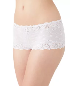 B.TEMPT'D Women's Inspired Eyelet Boyshorts Underwear 945219 -White Mark Shop 18926203 fpx