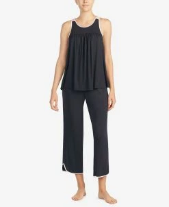 Kate Spade New York Women's Sleeveless Modal Knit Cropped Pajama Set