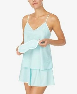 Kate Spade New York Women's Satin Camisole Tap Set With Eyelash Eye Mask -White Mark Shop 19055182 fpx