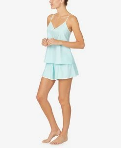 Kate Spade New York Women's Satin Camisole Tap Set With Eyelash Eye Mask -White Mark Shop 19055186 fpx