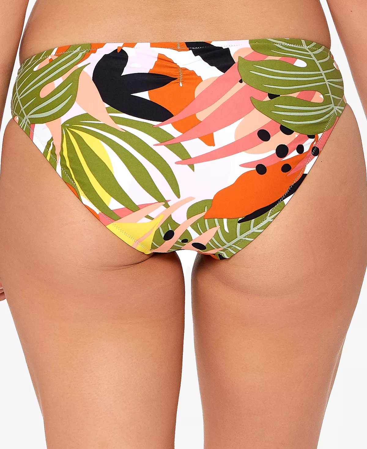 Bar III Tropical-Print Ruched Bikini Bottoms, Created For Macy's 2 Bar III Tropical-Print Ruched Bikini Bottoms, Created For Macy's - Image 2