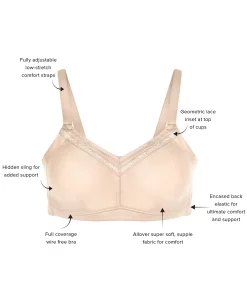 Wacoal Men's Perfect Primer Wire Free Bra 852313, Up To DDD Cup -White Mark Shop 19234106 fpx