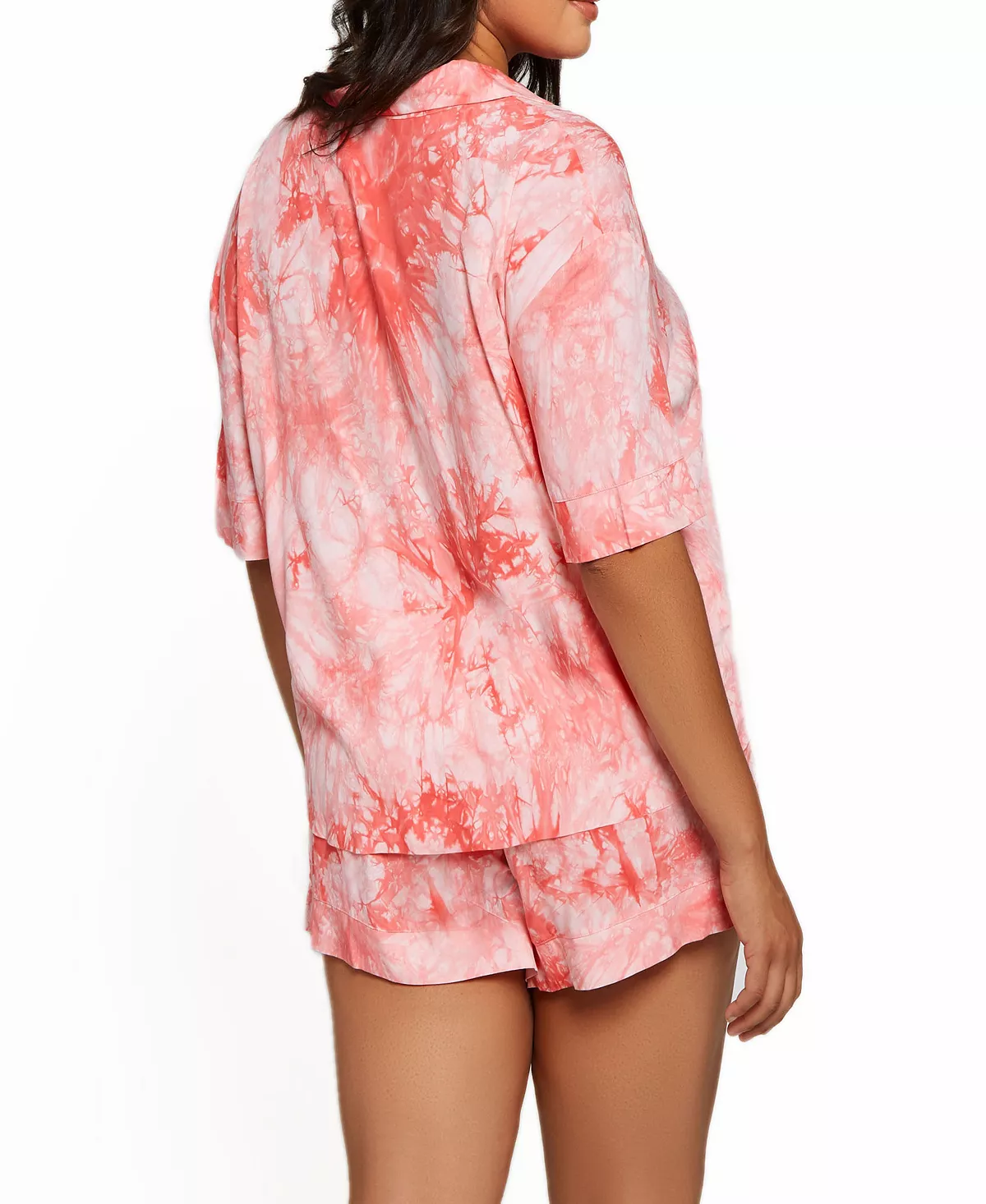 ICollection Plus Size Harlow Tie Dye Pajama Short Set 2 ICollection Plus Size Harlow Tie Dye Pajama Short Set - Image 2