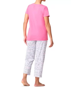 Hue Women's Sleepwell Pajama Skimmer Set With Temperature Regulating Technology -White Mark Shop 19432098 fpx