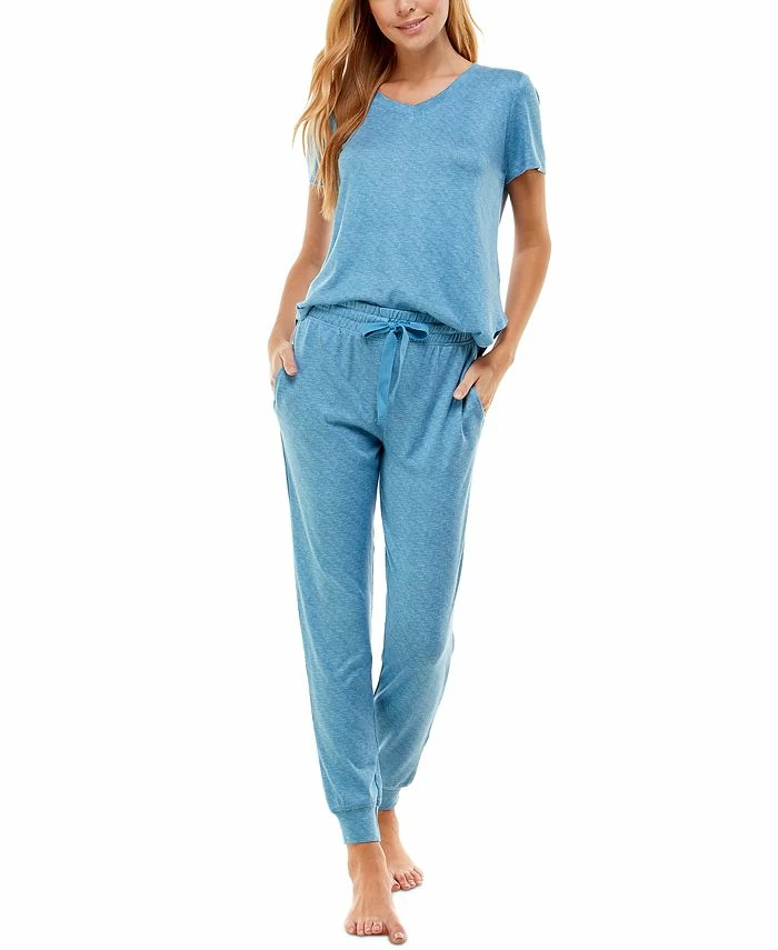 Roudelain V-Neck T-Shirt & Jogger Pants Pajama Set 1 Roudelain V-Neck T-Shirt & Jogger Pants Pajama Set