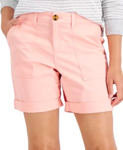 Style & Co Uffed Bermuda Shorts, Created For Macy's -White Mark Shop 19632245 fpx