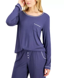 Alfani Knit Pajama Set, Created For Macy's 8 Alfani Knit Pajama Set, Created For Macy's -White Mark Shop 19642214 fpx