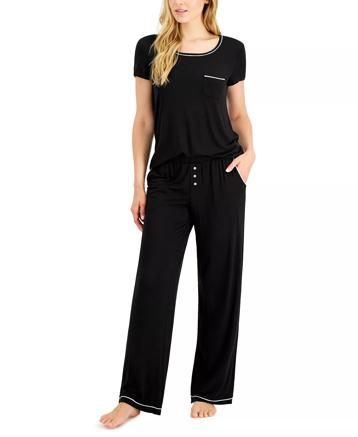 Alfani Women's Ultra-Soft Pajama Set, Created For Macy's 1 Alfani Women's Ultra-Soft Pajama Set, Created For Macy's
