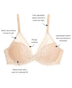 Wacoal Embrace Lace Plunge Bra 853291 -White Mark Shop 19643905 fpx