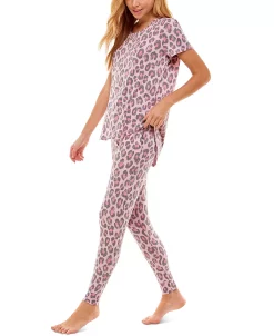 Roudelain Scoop Neck T-Shirt & Jogger Pants Pajama Set 17 Roudelain Scoop Neck T-Shirt & Jogger Pants Pajama Set -White Mark Shop 19652263 fpx